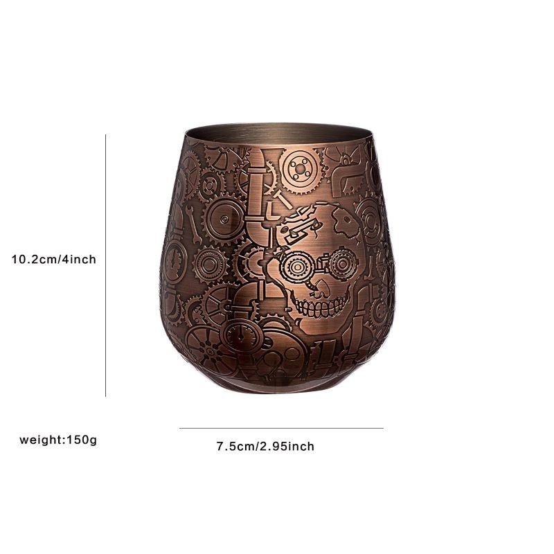 Vidros de vinho impermeáveis de aço inoxidável Premium 18/8 Vidros portáteis de vinho de aço inoxidável