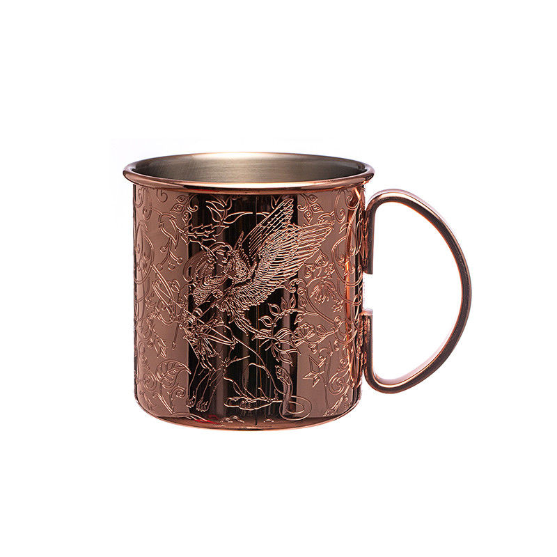 304 de aço inoxidável de cobre Taça Etch Design personalizado Taça de vinho de aço inoxidável para festa