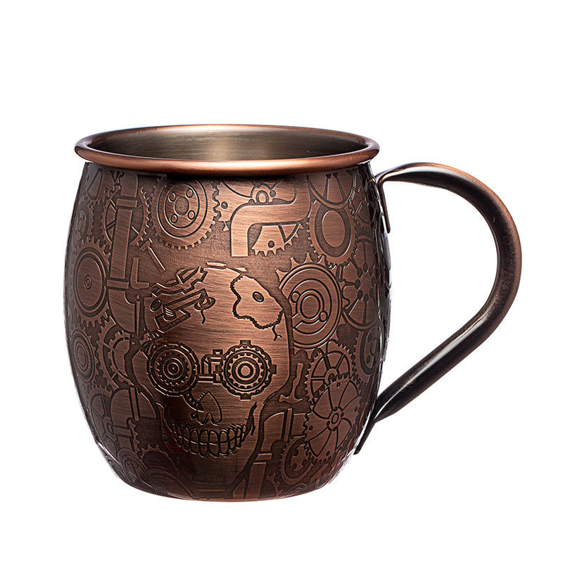 18 oz de aço inoxidável martelado Copas de cobre 304 resistente à corrosão aço inoxidável