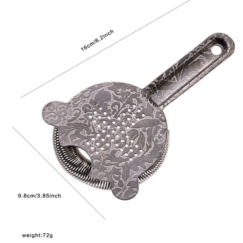 Estofador de barras de aço inoxidável para bares Bar Bar Tools Drink Strainer