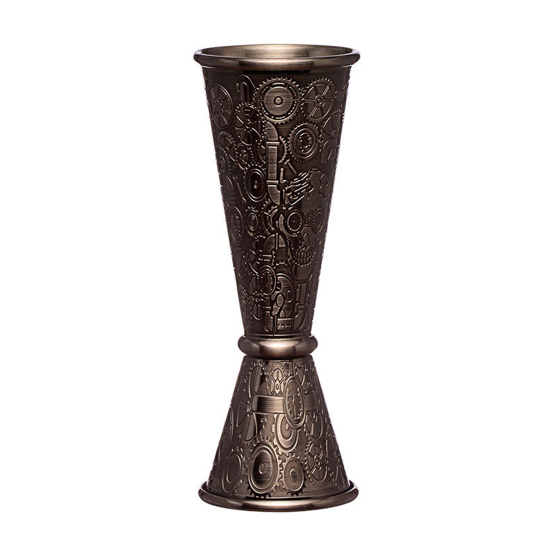 Jigger Premium 304 de aço inoxidável Premium e pesado 2 oz 1 oz com dimensões no interior