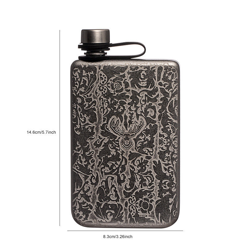 Flasca portátil de bolso para bebidas alcoólicas e bebidas alcoólicas de aço inoxidável 304