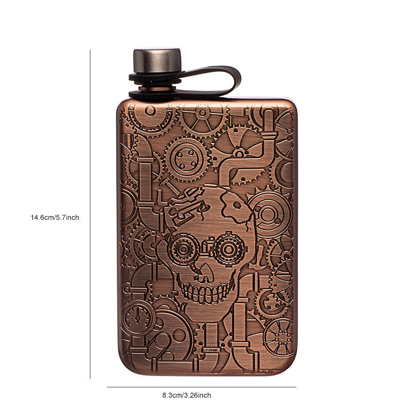 Flasca de Quadril para Liquor Borracha escovada 7 Oz aço inoxidável à prova de vazamento com funil ótima ideia de presente Flasca