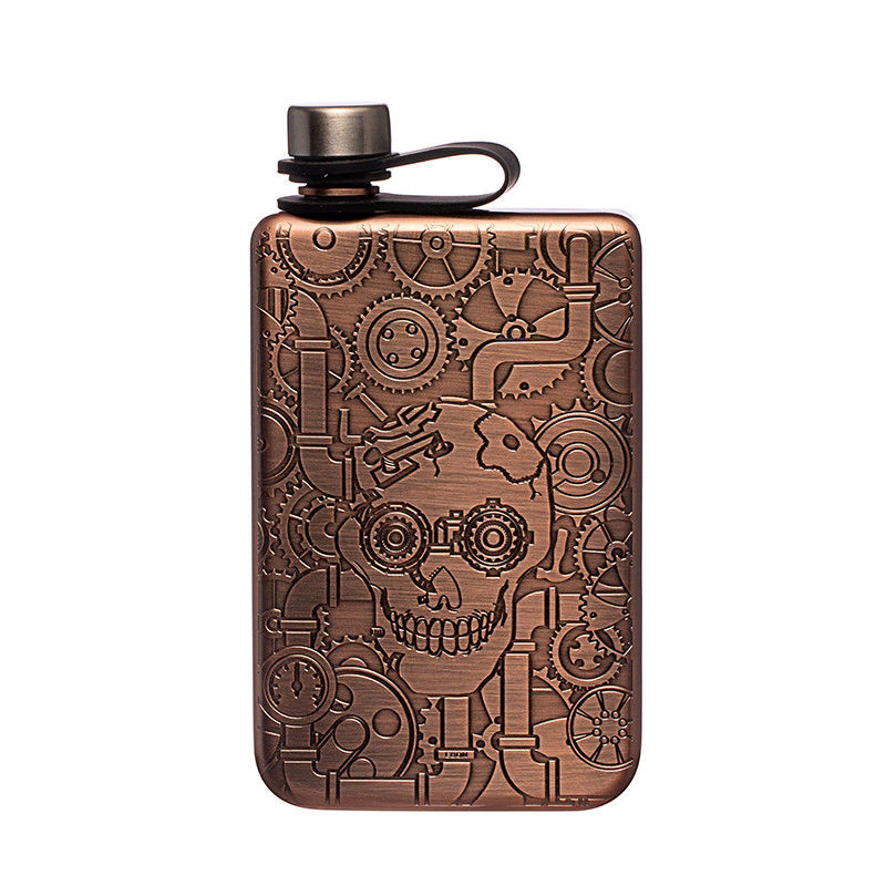 Flasca de Quadril para Liquor Borracha escovada 7 Oz aço inoxidável à prova de vazamento com funil ótima ideia de presente Flasca
