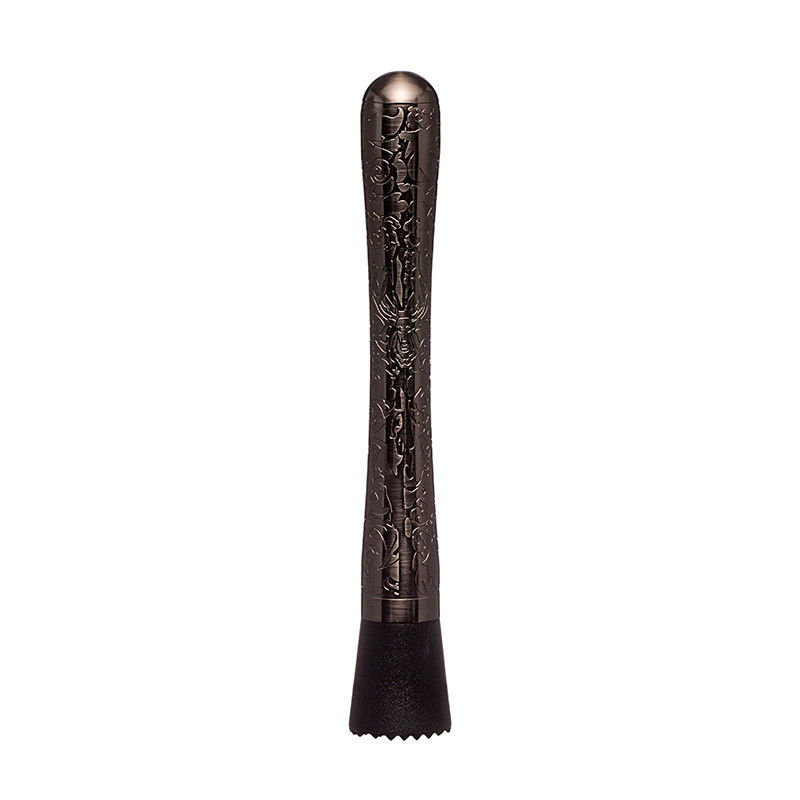 Muddler preto de aço inoxidável para coquetéis 8 polegadas de comprimento 1pc triturador de frutas ferramentas de barra para casa