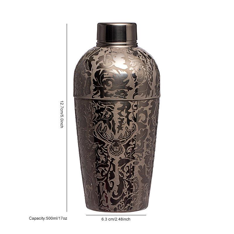 Stag estilo de aço inoxidável Homeware Mixology bebida cocktail mixer conjunto