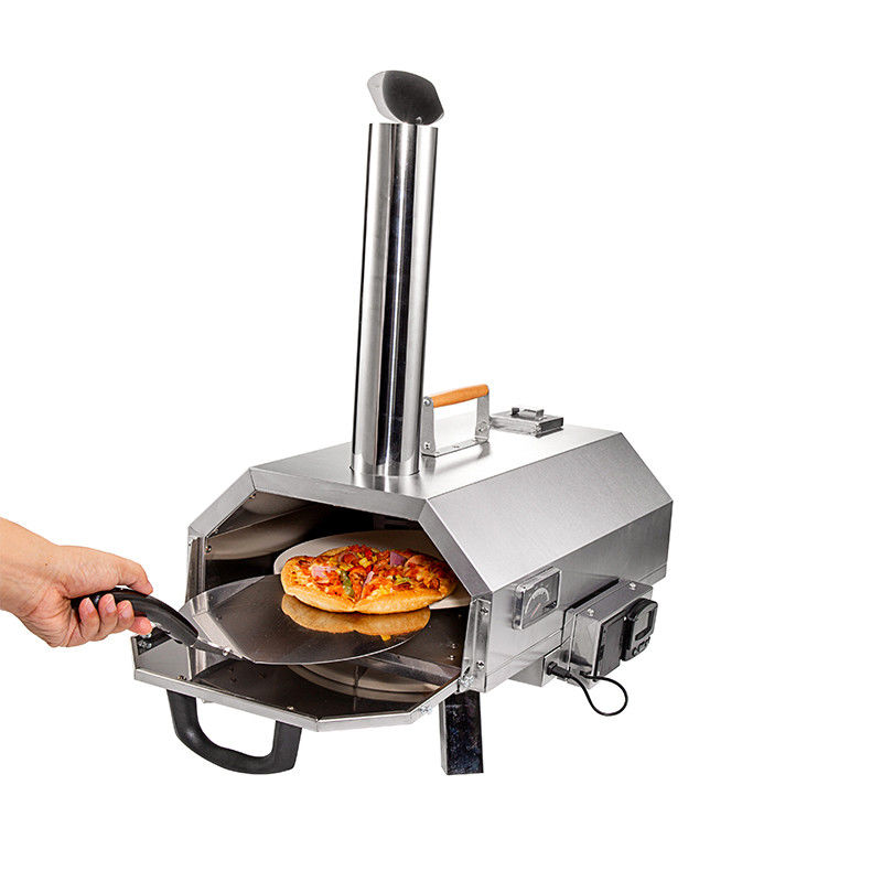 Forno de pizza automático rotativo de 12 polegadas para acampar no quintal